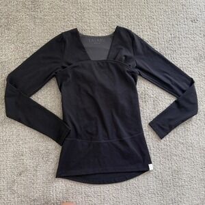 Lalabu Soothe Long Sleeve Baby‎ Wearing Shirt Black Women Medium